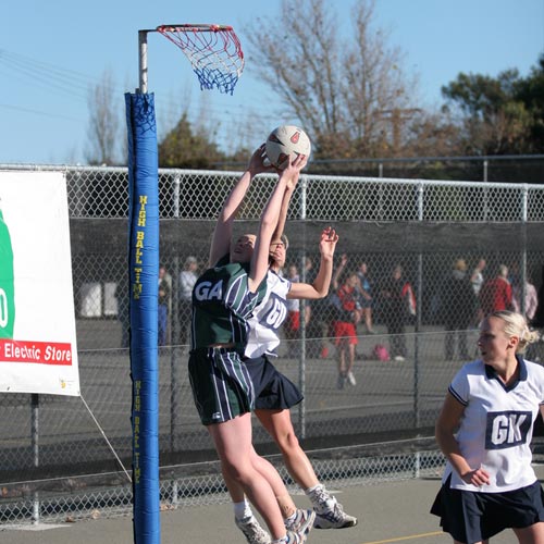 Girls Playing Netball